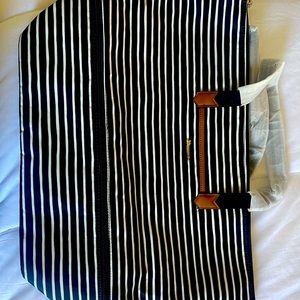 Stella & Dot striped getaway bag